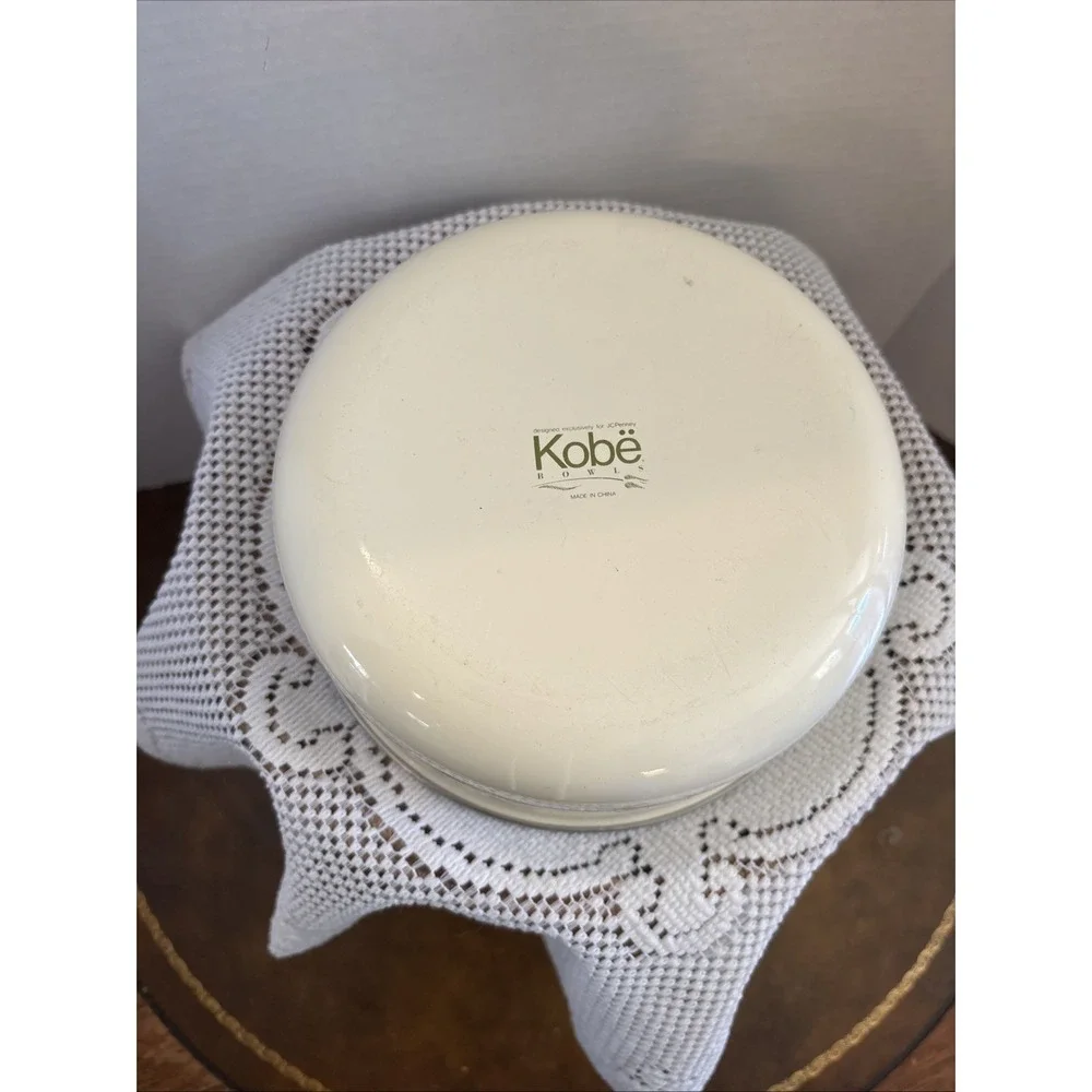 Vintage JC Penney Kobe Kitchen enamelware mixing bowl.